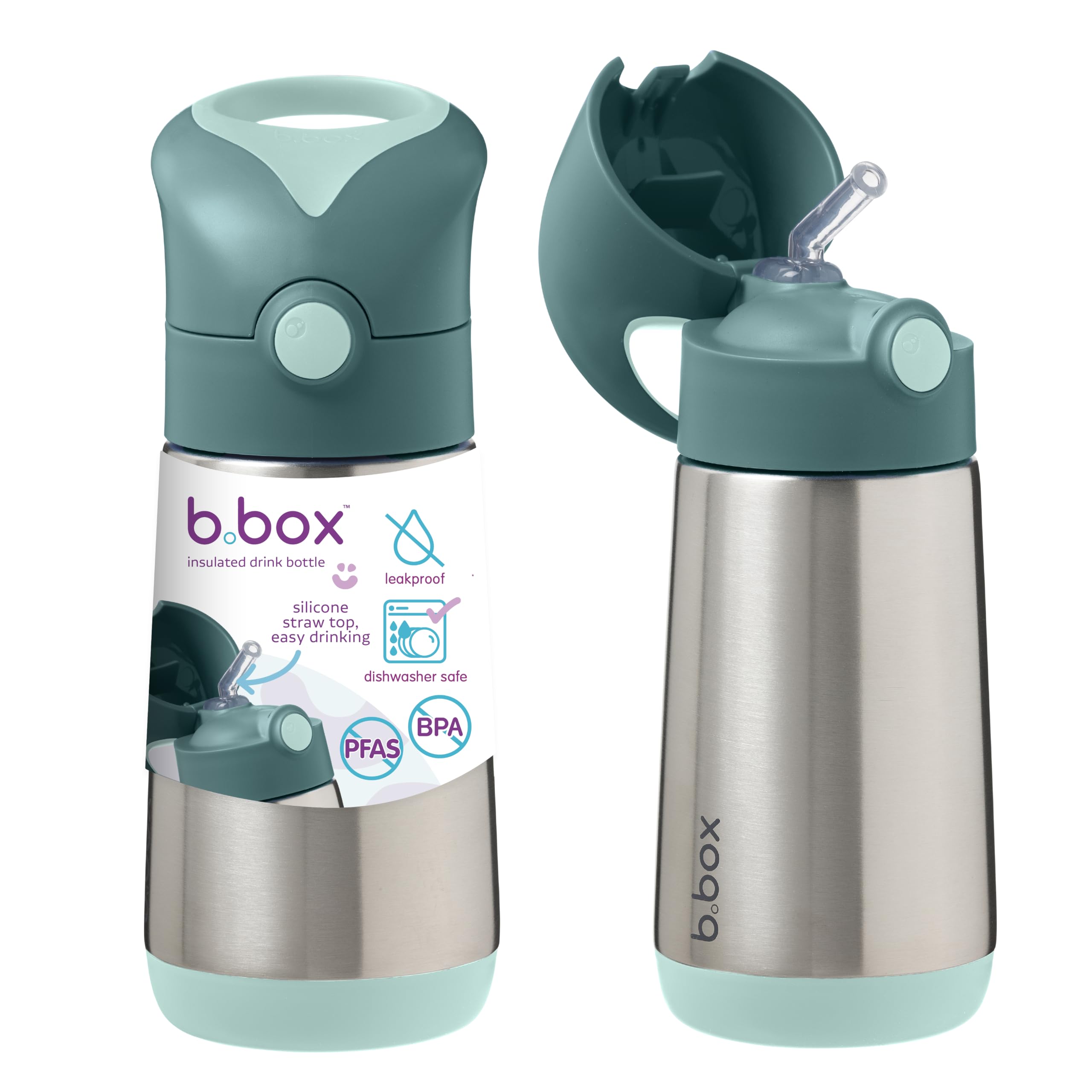 Amazon | b.box(ビーボックス) ストロー付断熱ドリンクボトル 保冷保温
